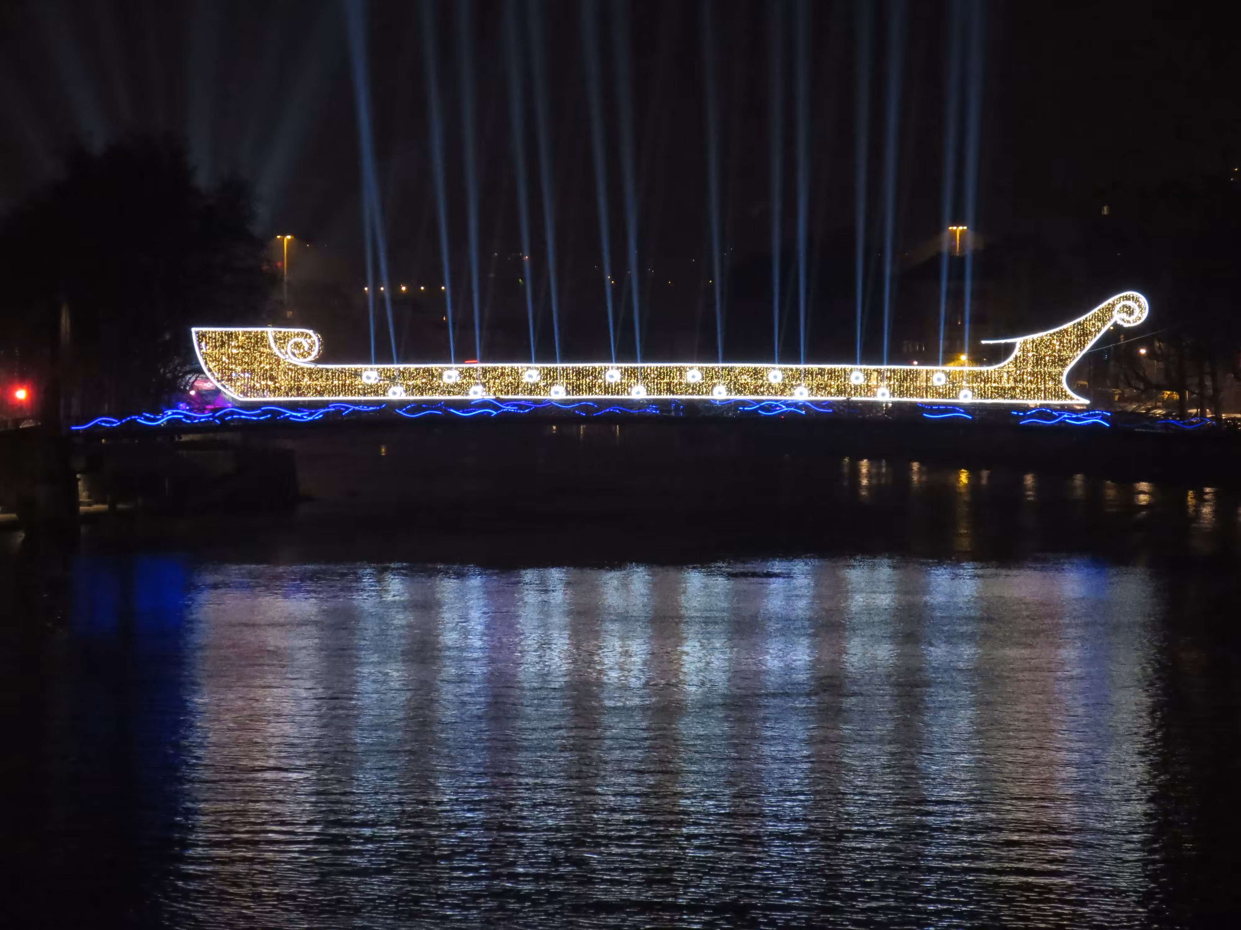 Drakkar Bridge - Lyon Fête des lumières 2016