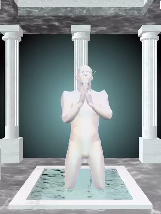 HeavenComputer: The Praying Dusky Pale Pink Man #4962