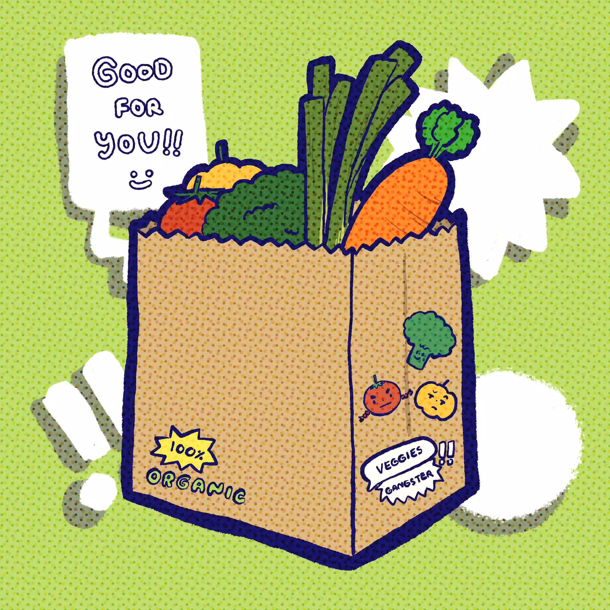 An organic shopping bag