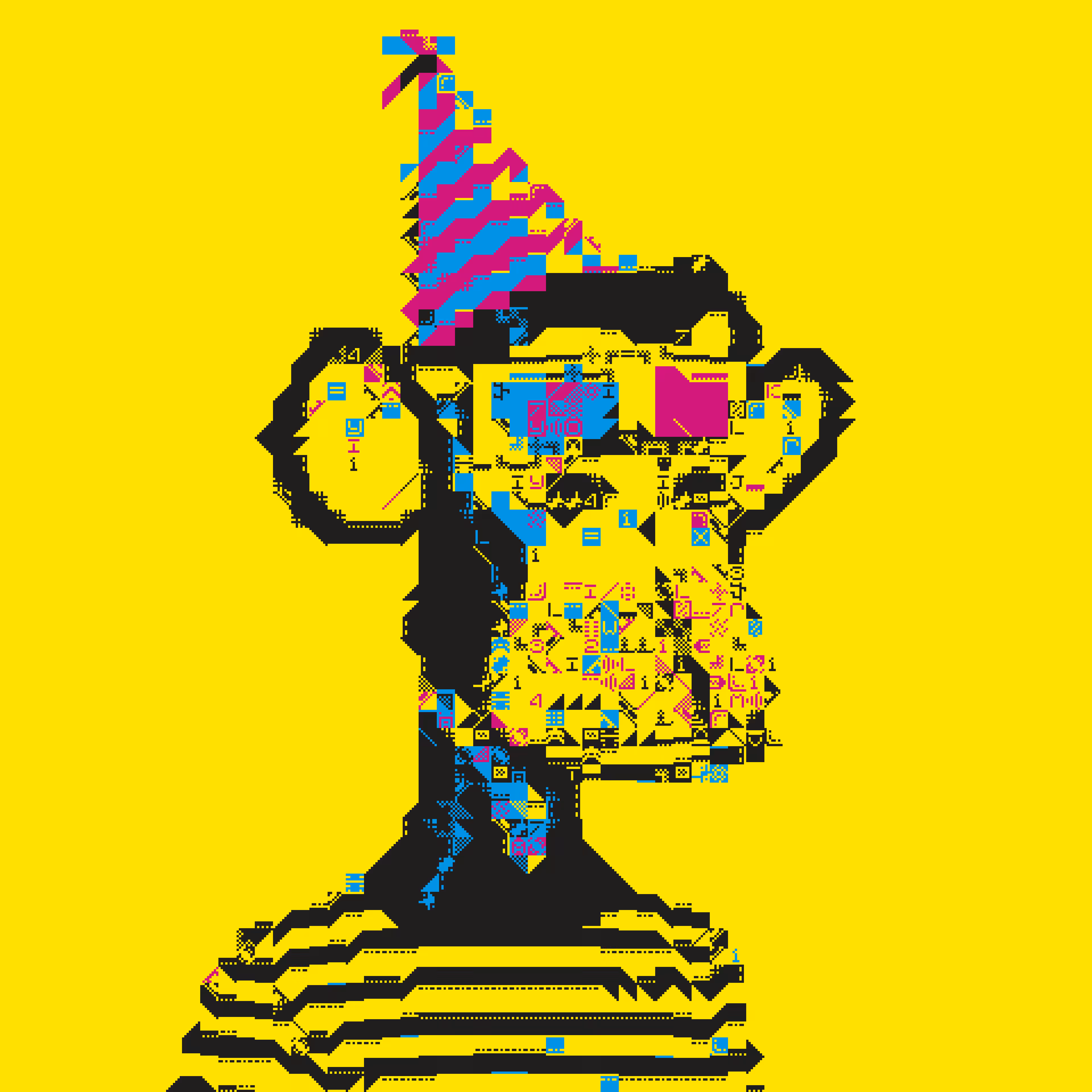 3D CUBIST APES #10