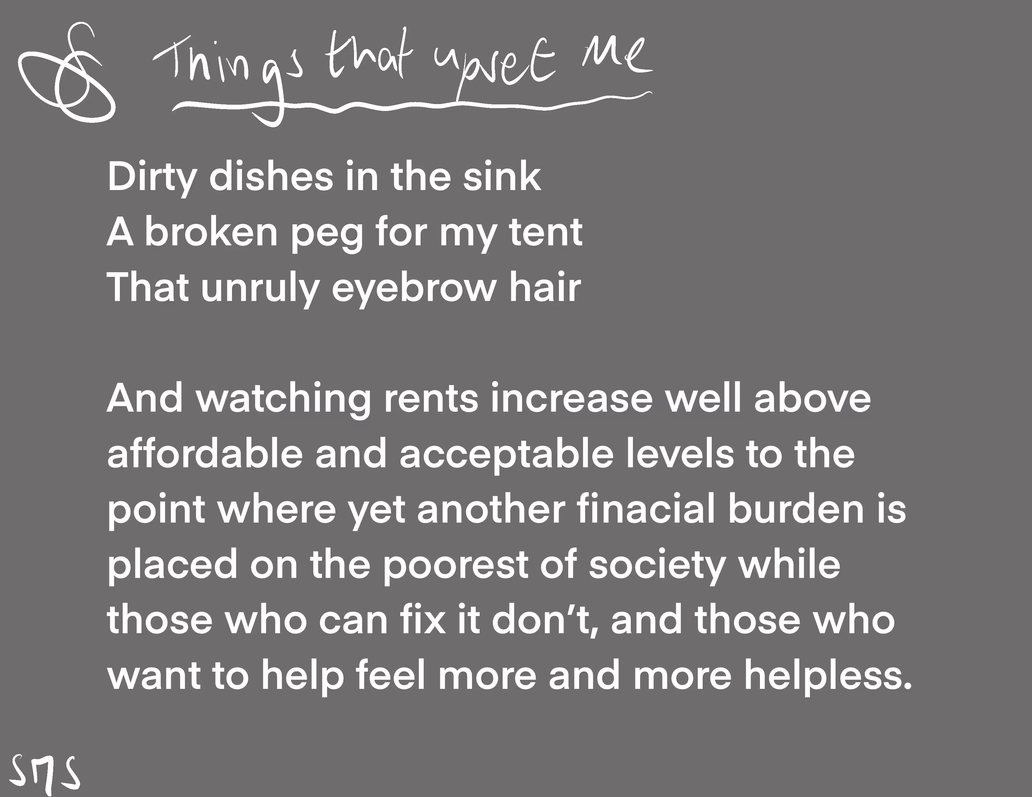 Things That Upset Me