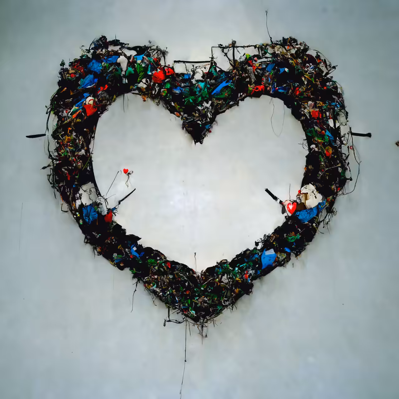Art to Trash Hearts ... Trash Wreath