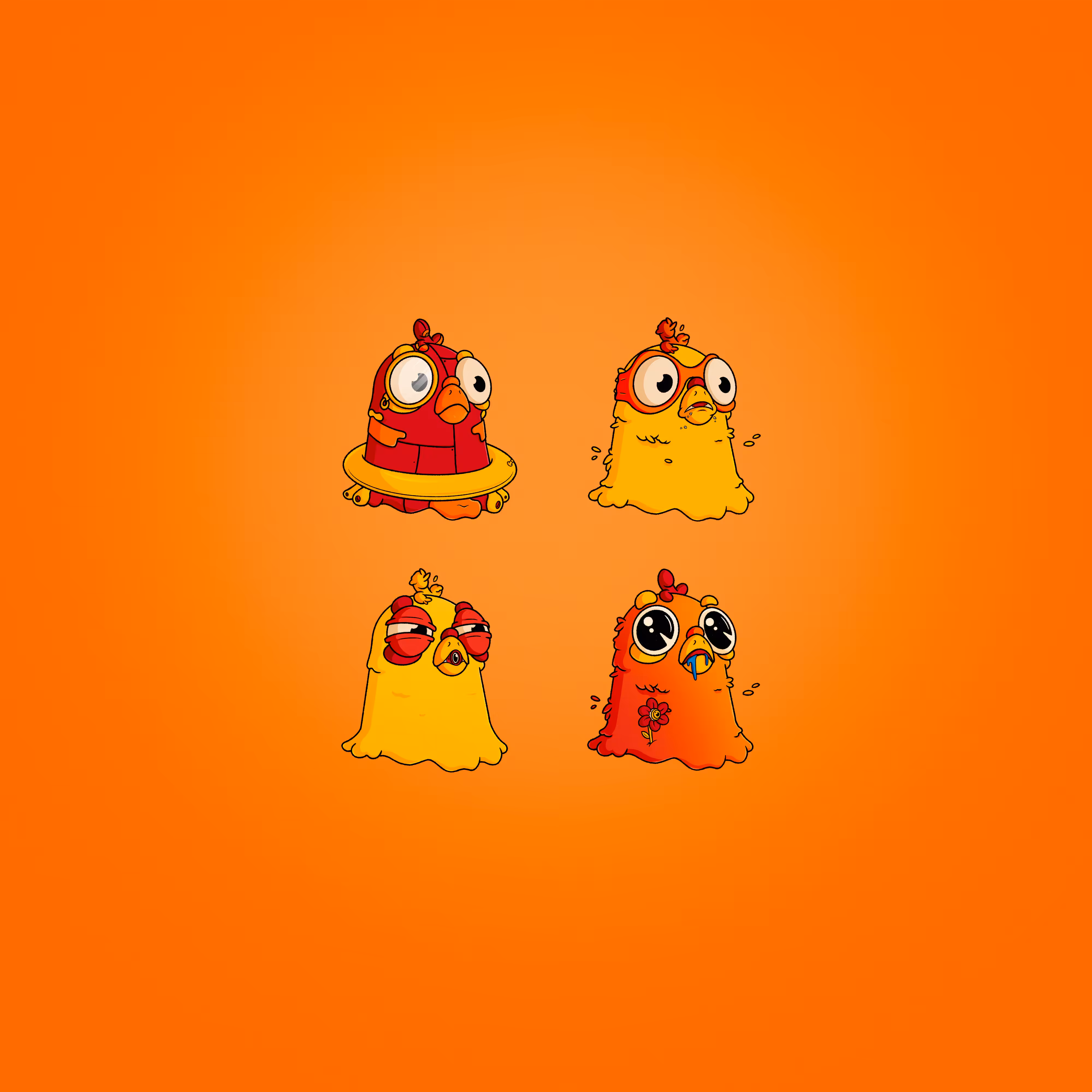 Squabble Heads: Orange Pidgies