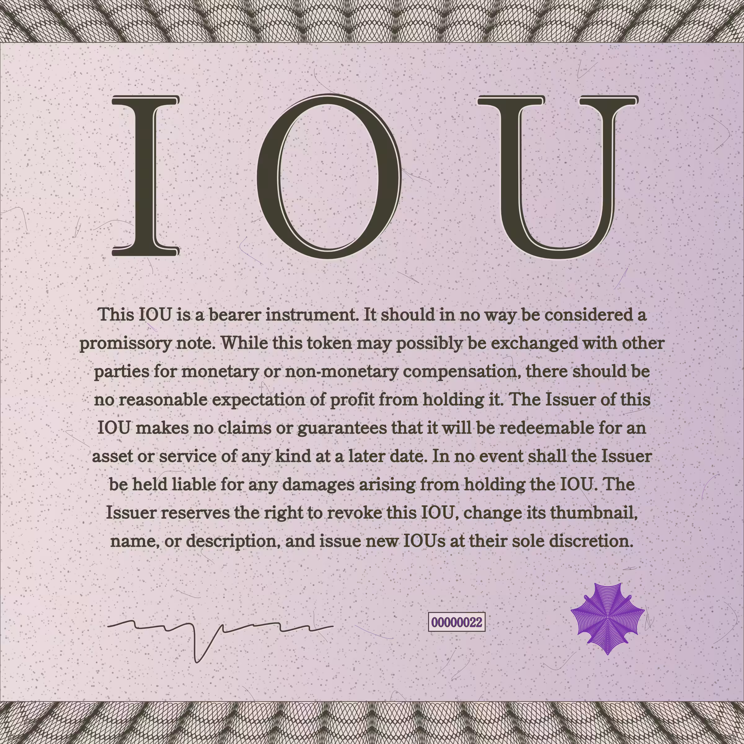 IOU #22