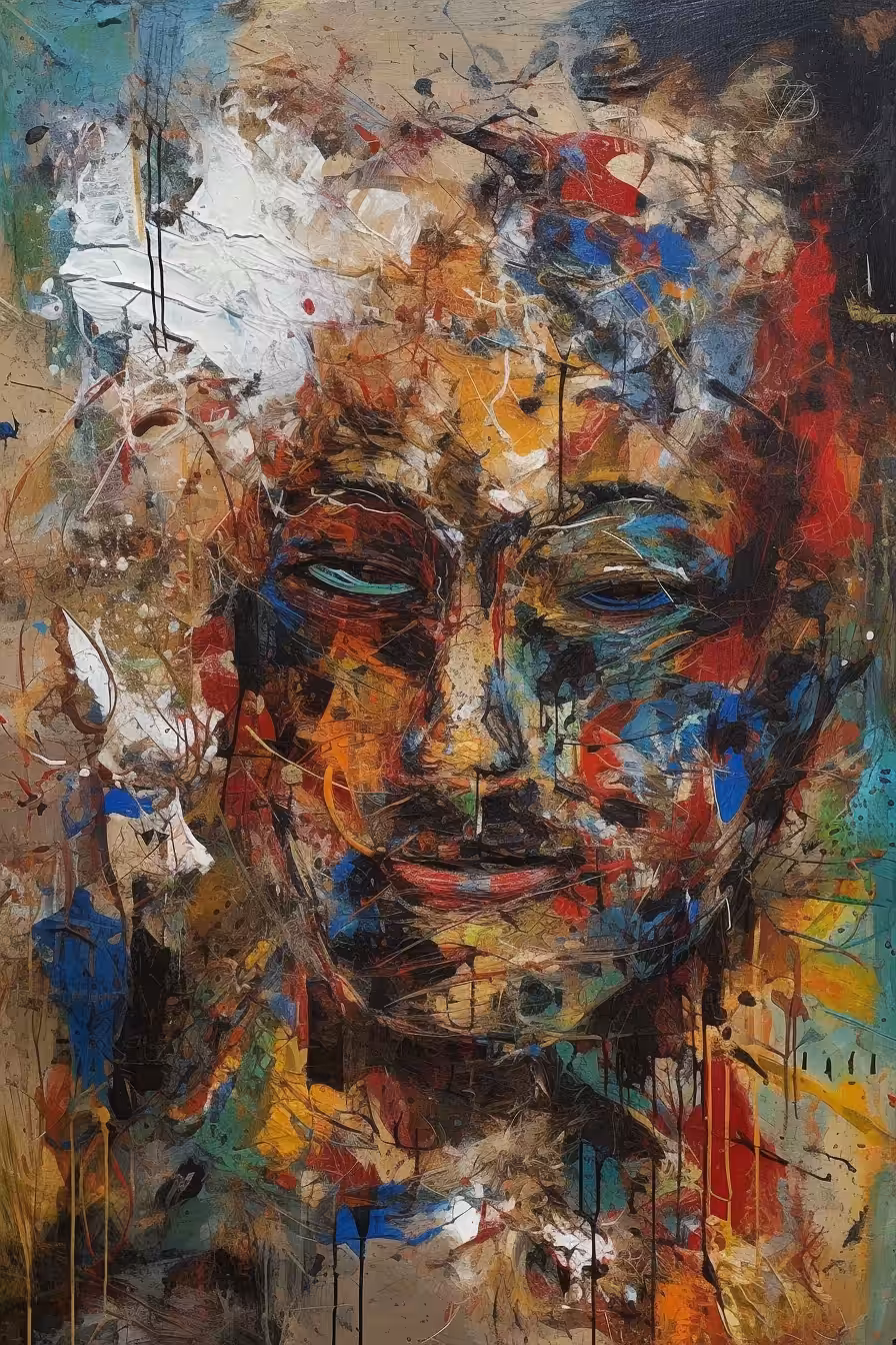 The face on canvas