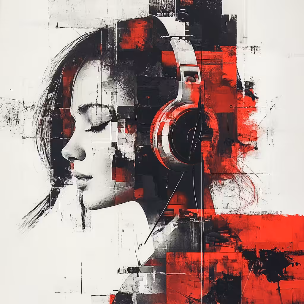 Beautiful woman with headphones