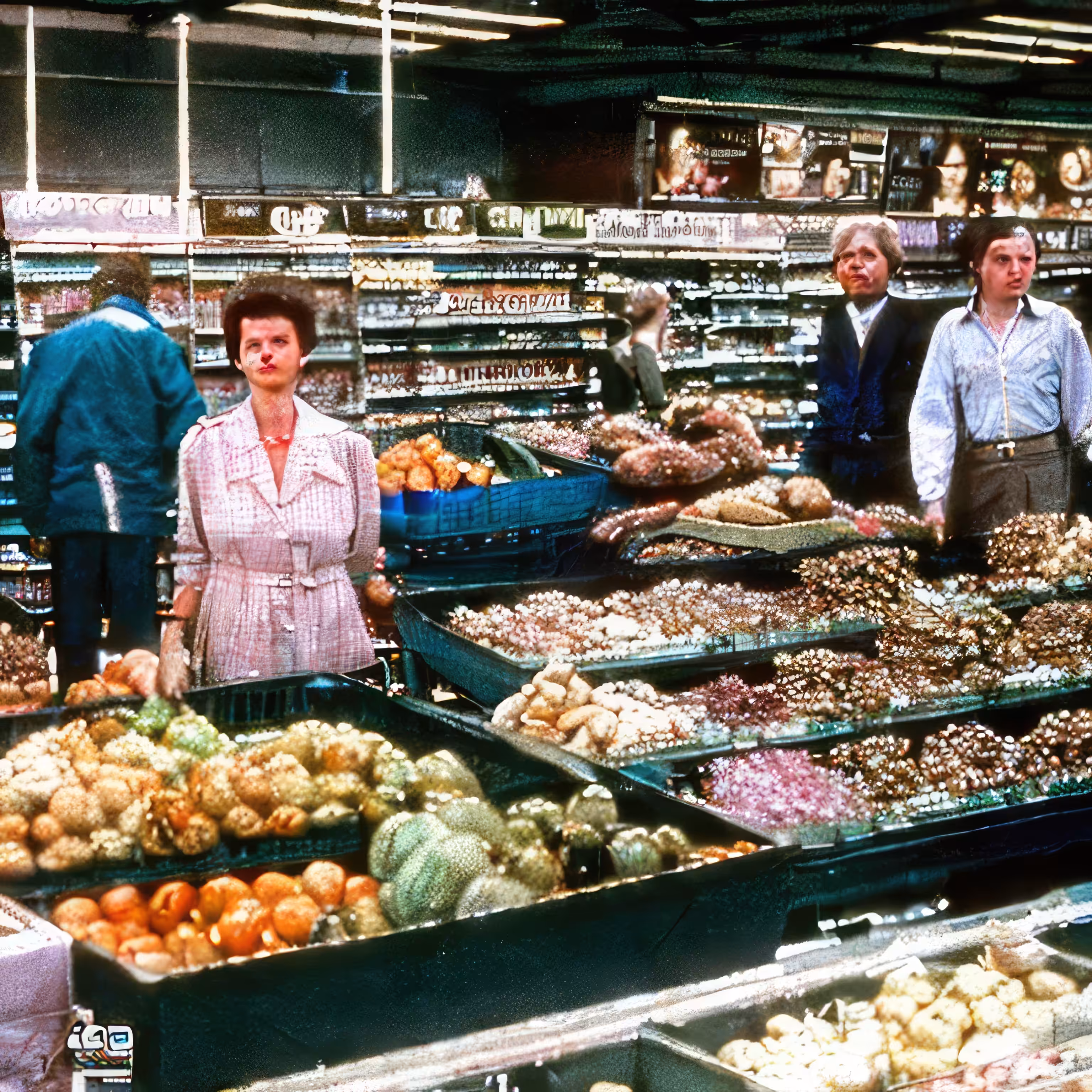 10 Shopping scene in socialist East Germany in East Berlin in the mid 1980s
