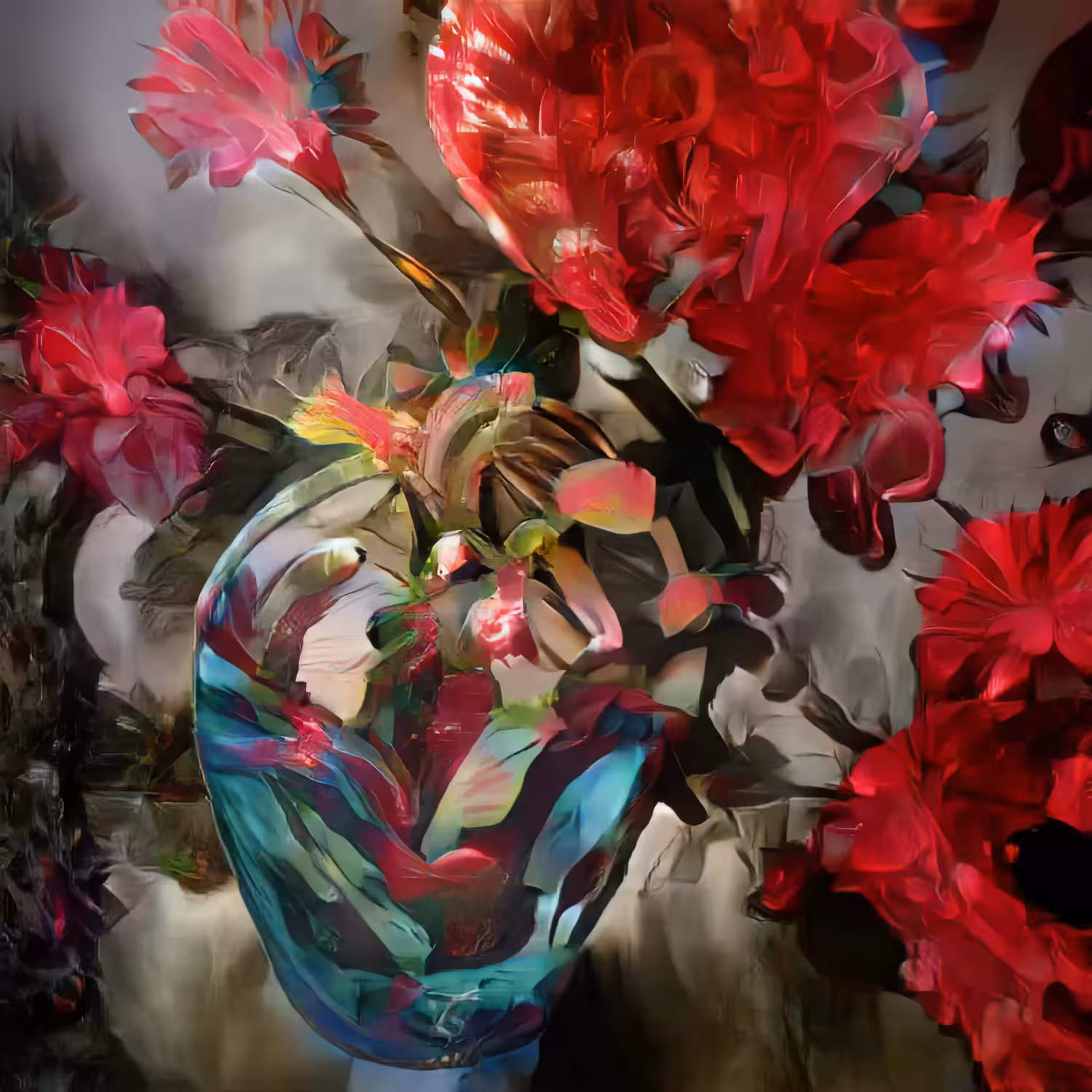 Red Carnations in Vase #1/9