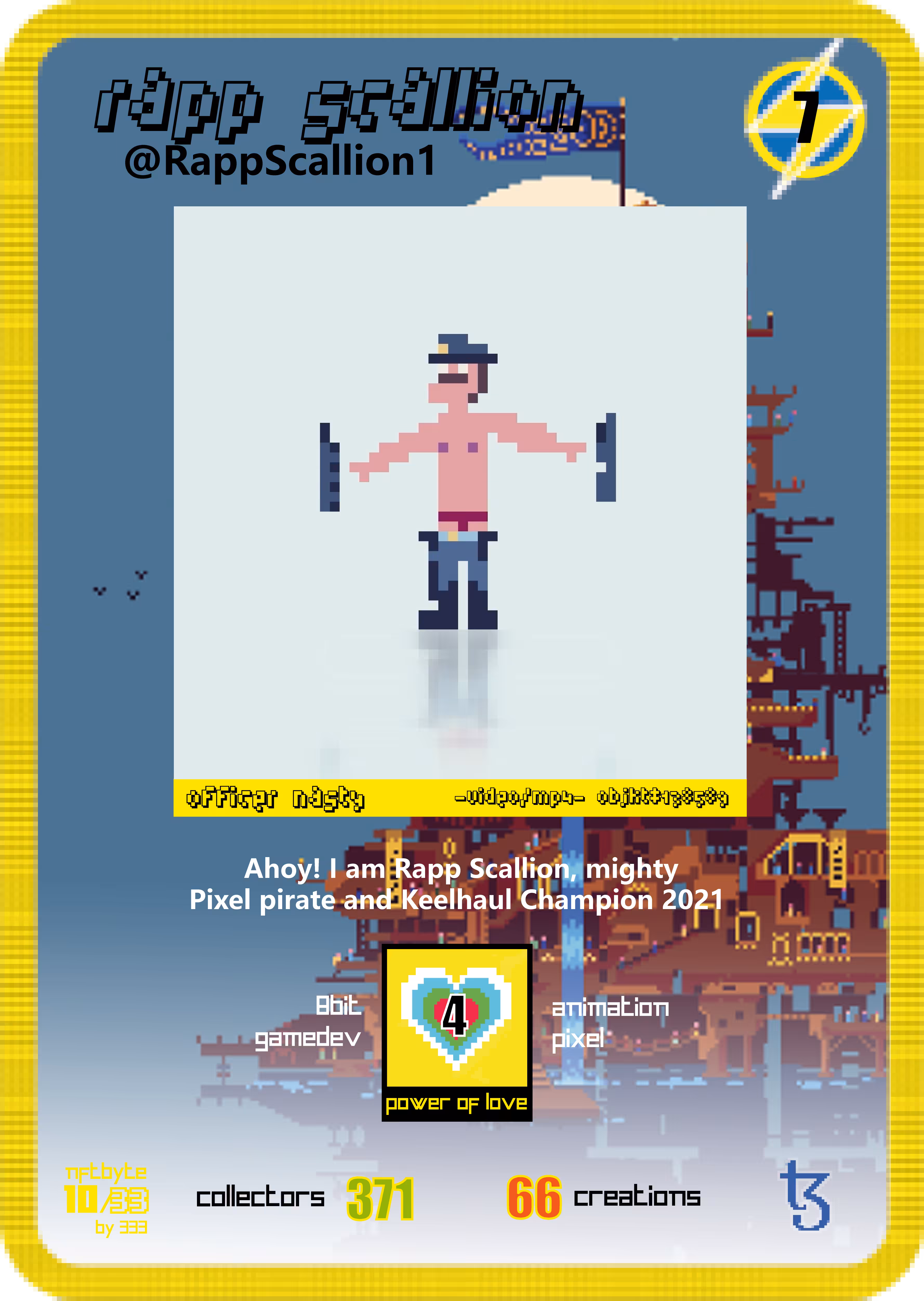 NFTcard_010_pixel edition///Rapp Scallion