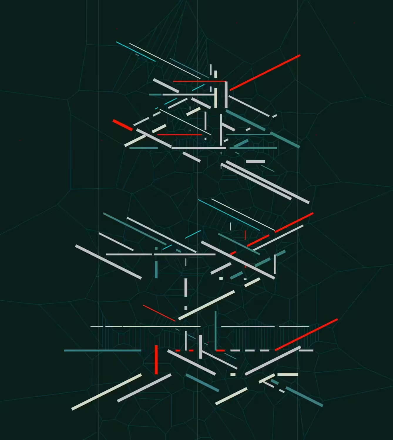 less lines (parallels)