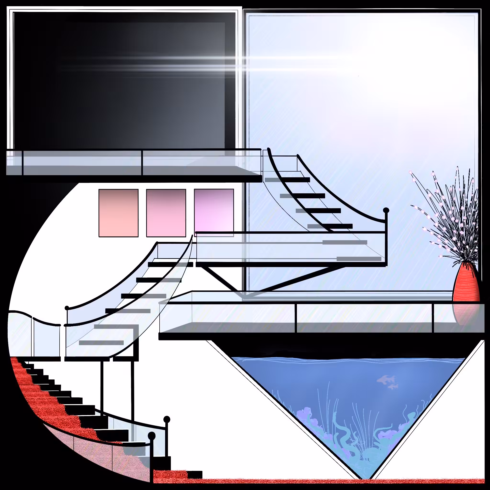 Up the Stairs & to the Right
