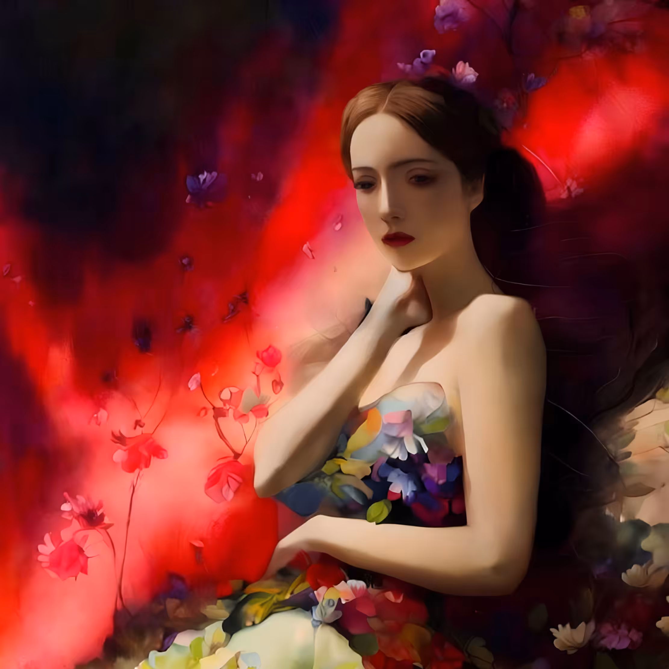 War burns flowers