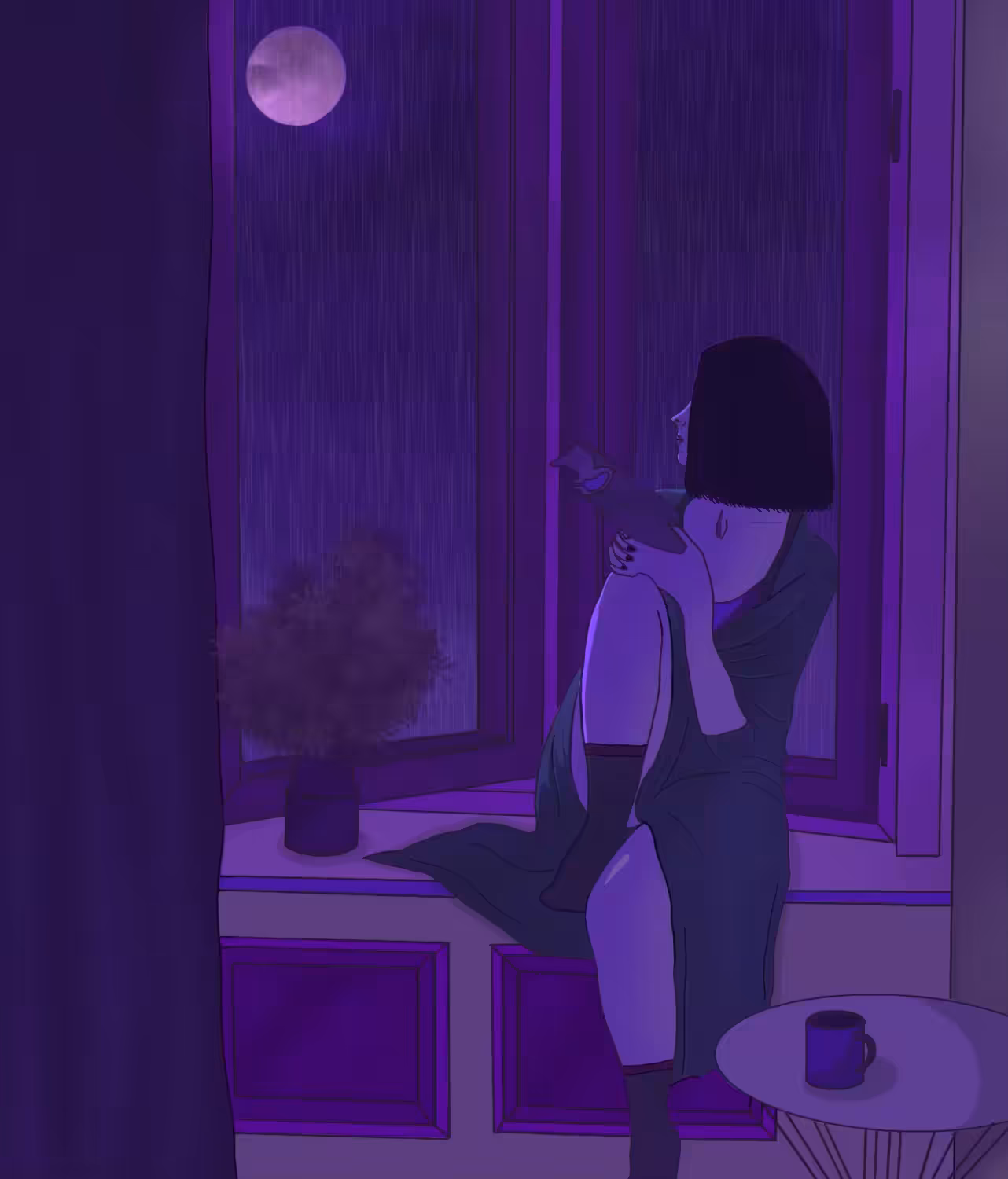 look at the moon
