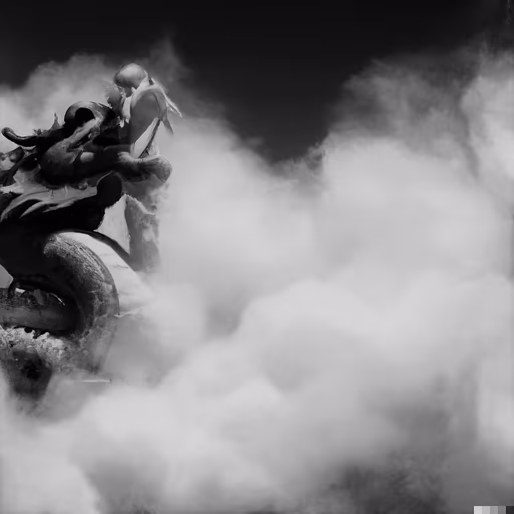 Dragon above the clouds