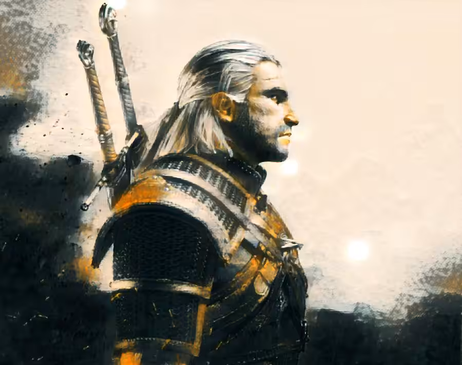 Geralt of Rivia The Witcher Digital painting