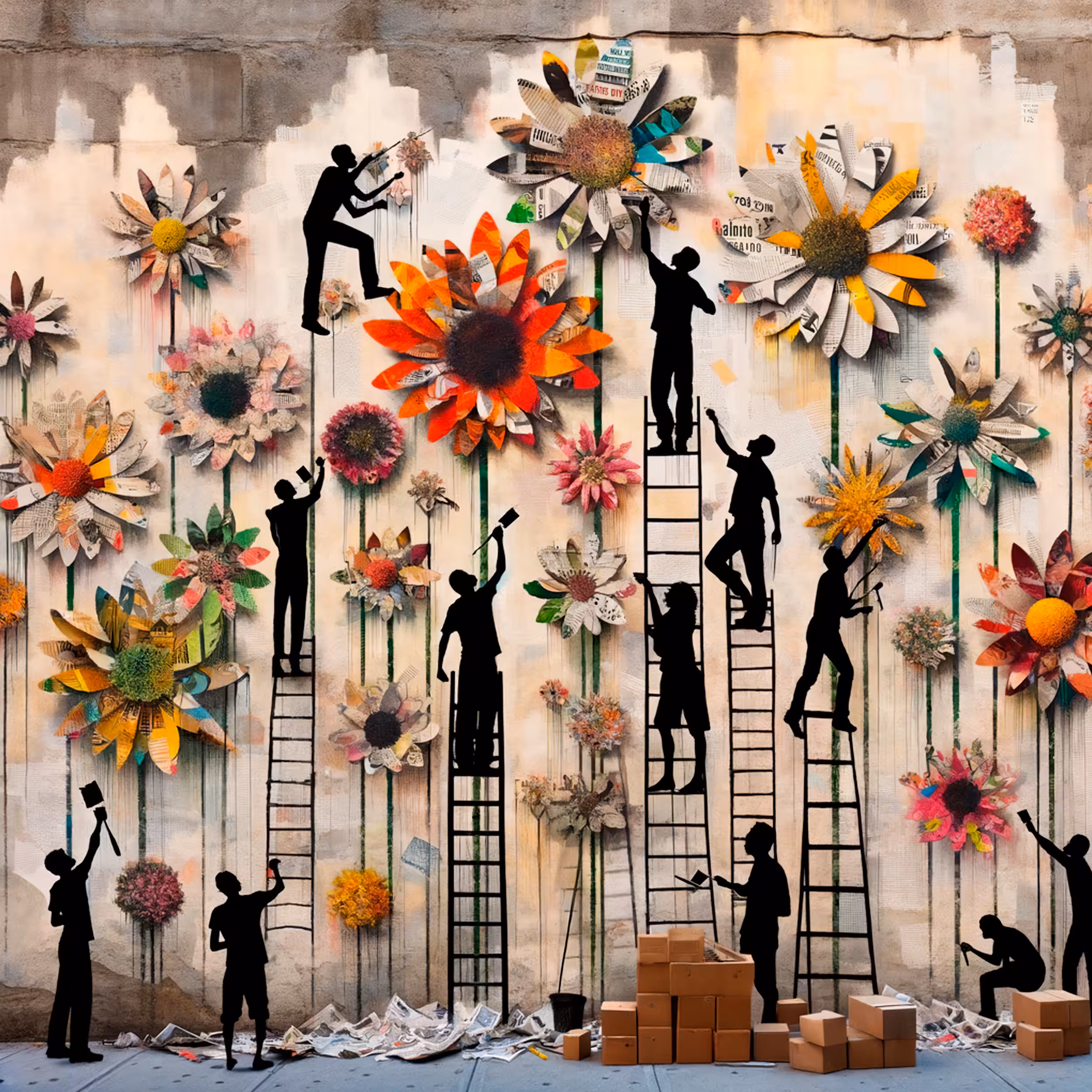 Beyond Decoupage Boundaries: Emotions in Bloom - Urban Canvas Awakens 2