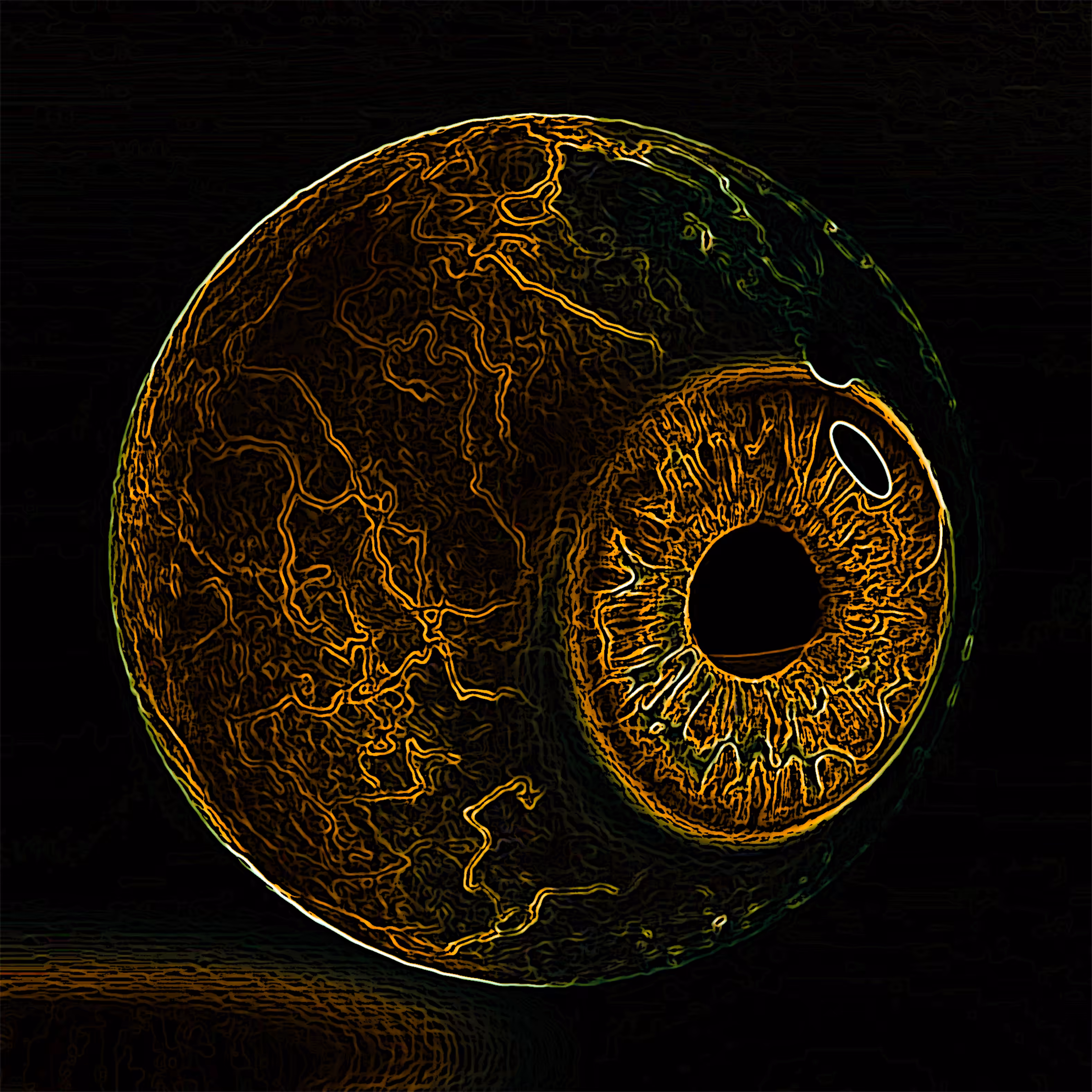Photo Manipulation Art : The Titan's Eye: Illuminated Mystery