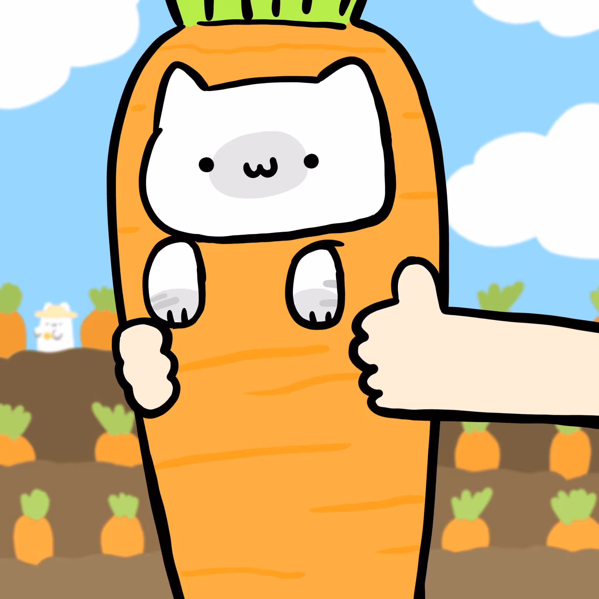 Long Long Cat: Long long Carrot cat #048