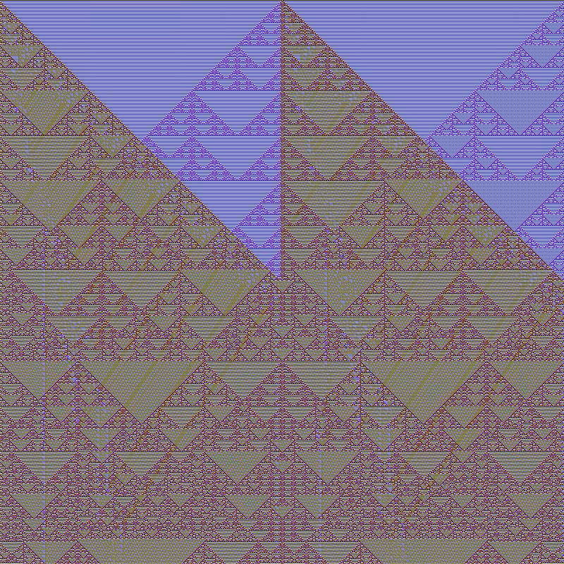 RGB Elementary Cellular Automaton #590