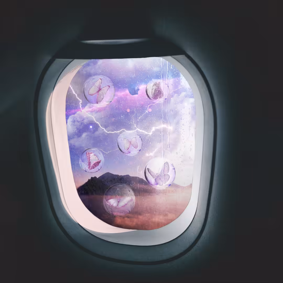 Silk Surface for The Violet Bubble Land