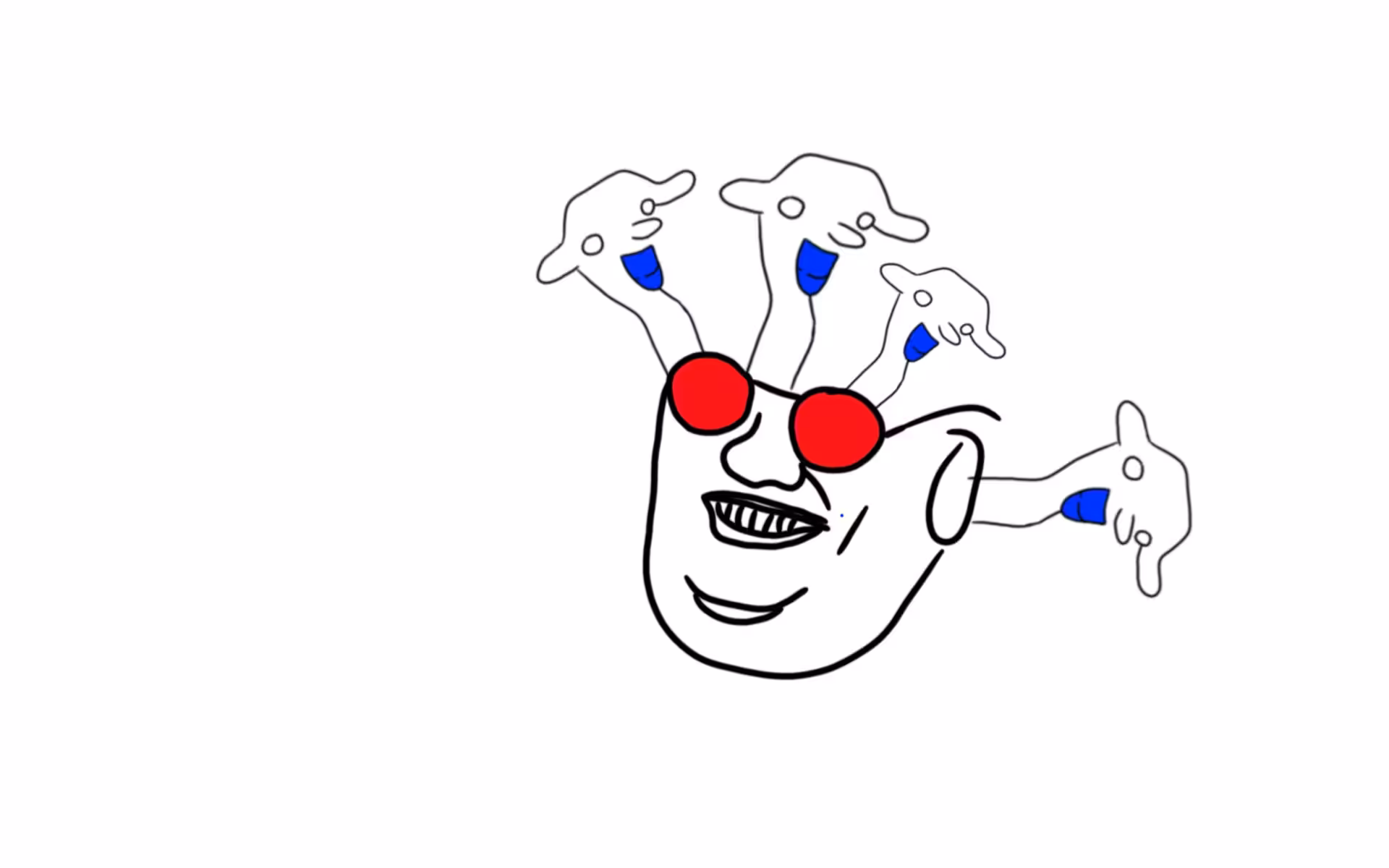 Blue man Red man