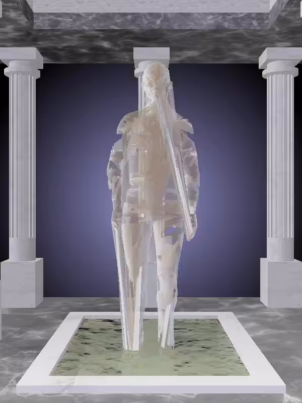 HeavenComputer: The Fading Jumping Luminescent Beige Man #7370