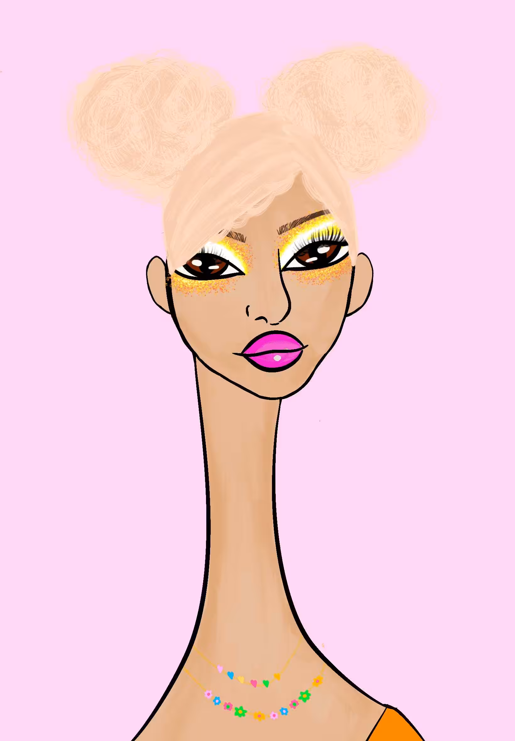 Long Neckie Lady #1702