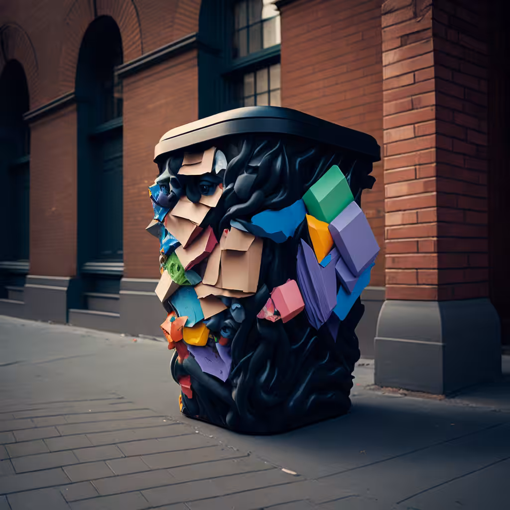 analog photography of the architecture of trash cans II