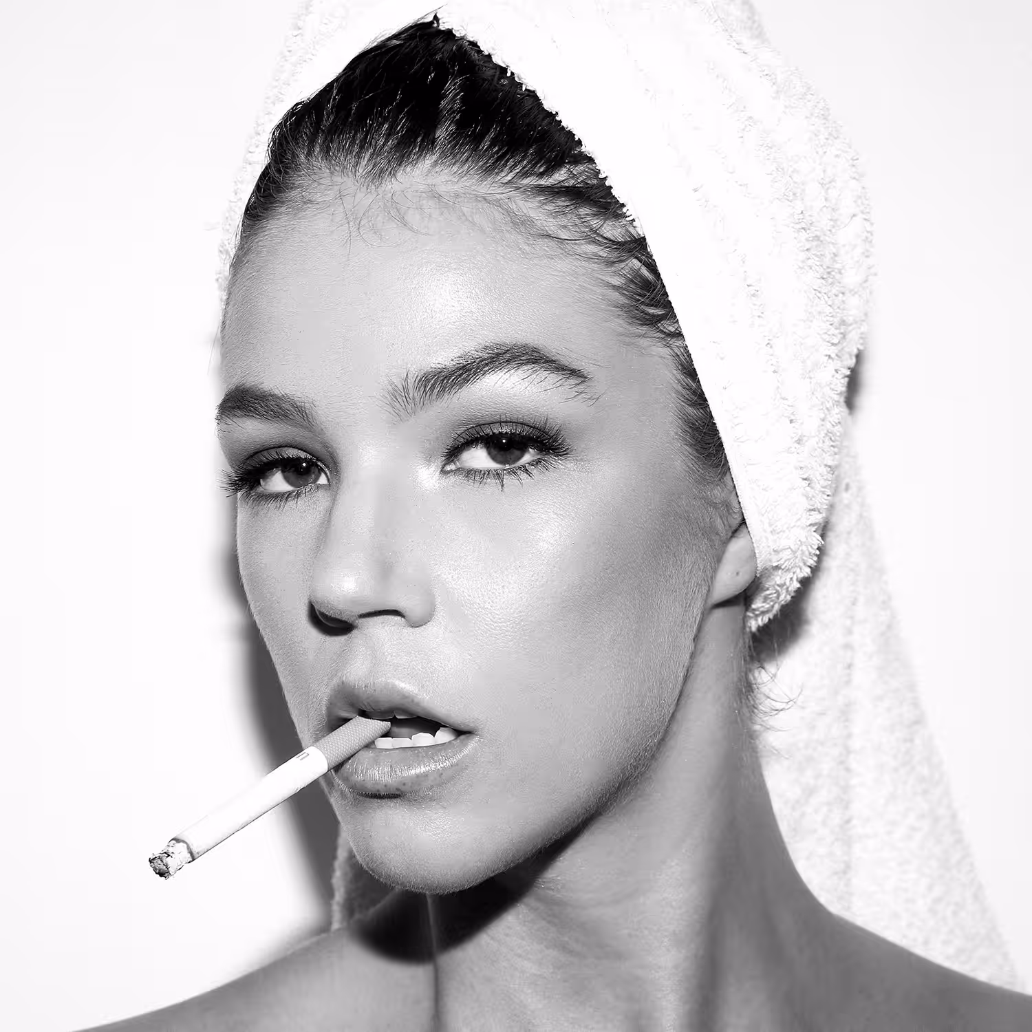 Portrait, Black and white.