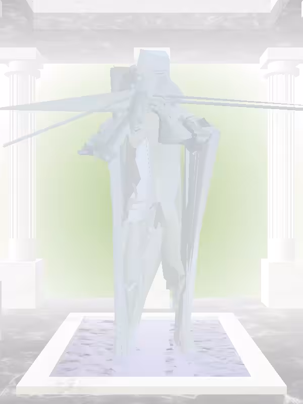 HeavenComputer: The Cheering Matte Pale Green Man #1344
