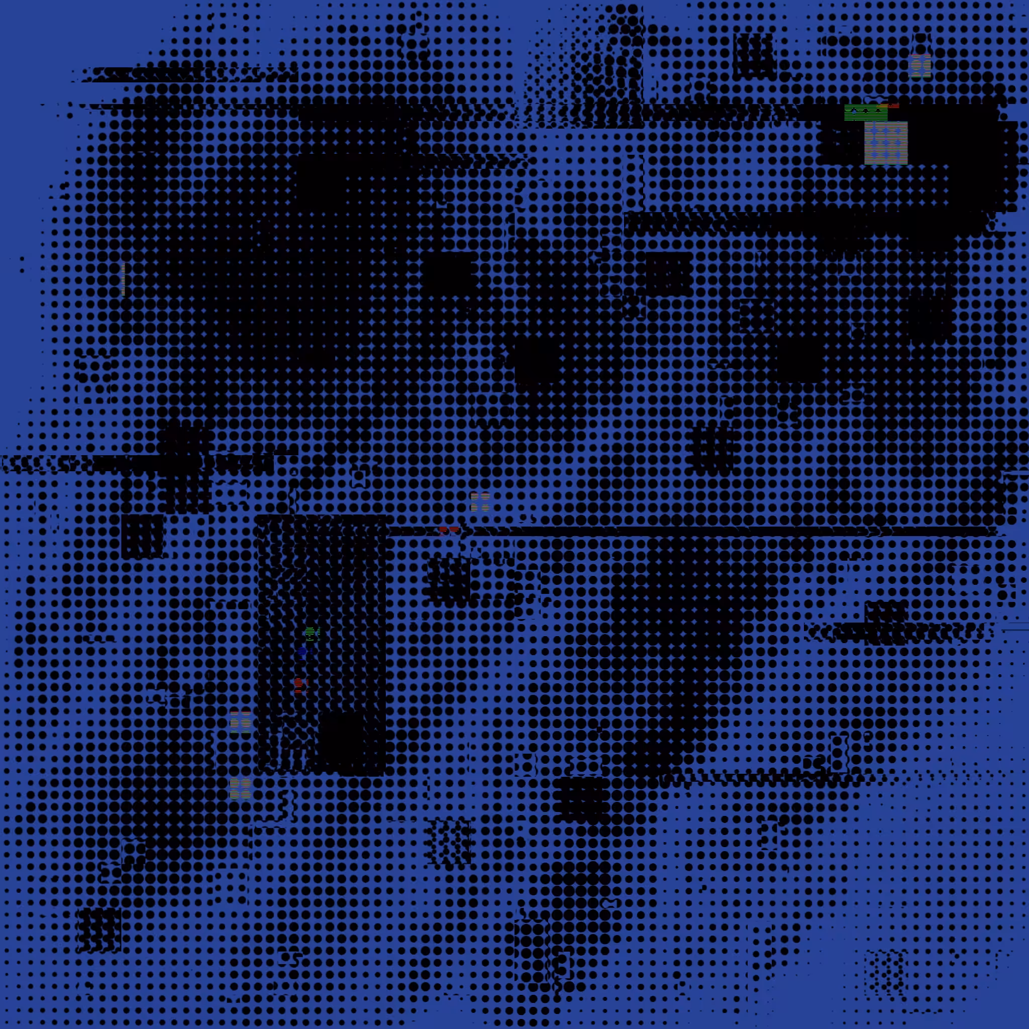 Abstract fantasies: Blue thought into black dot