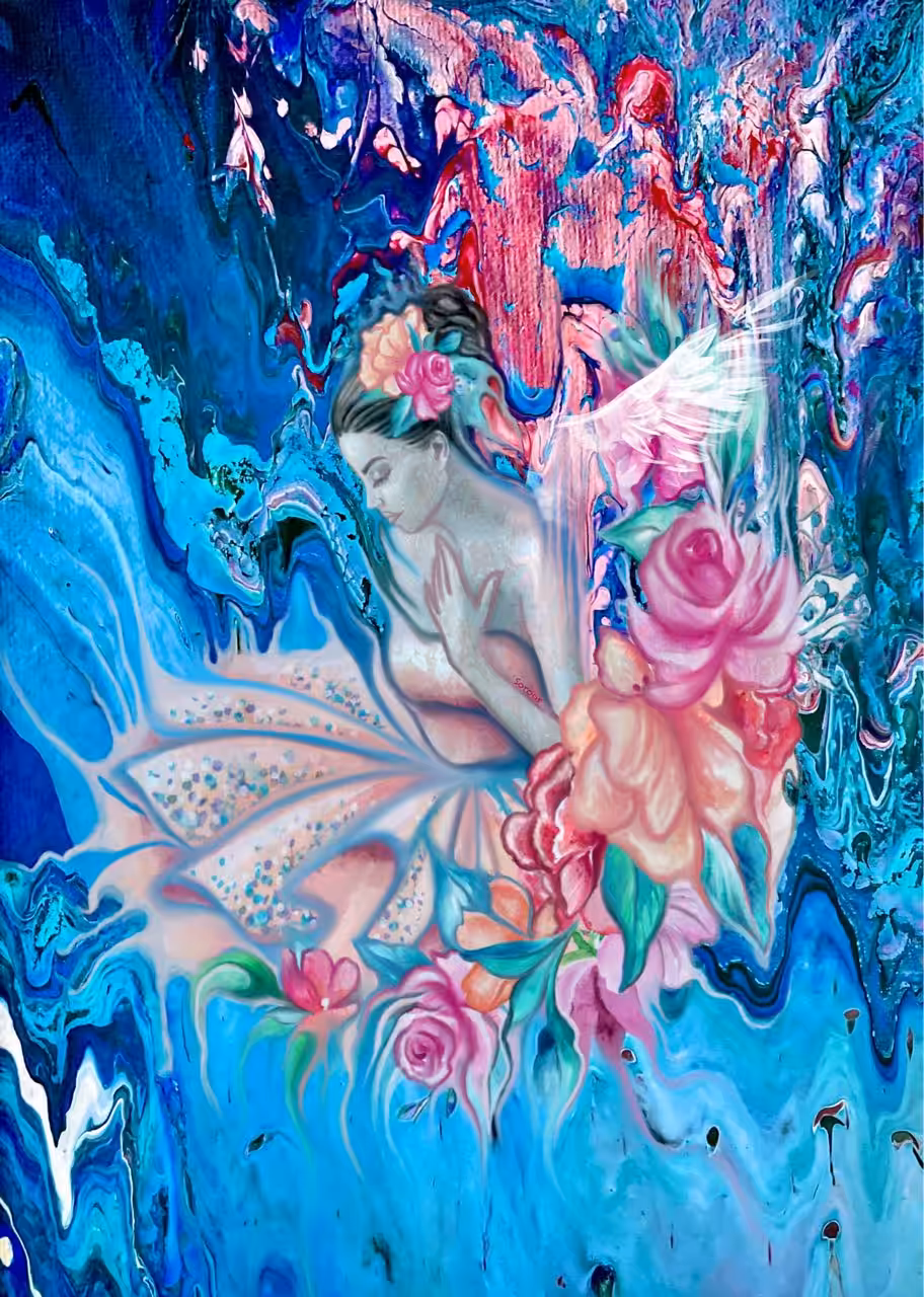 my abstract paintings: My colored angel