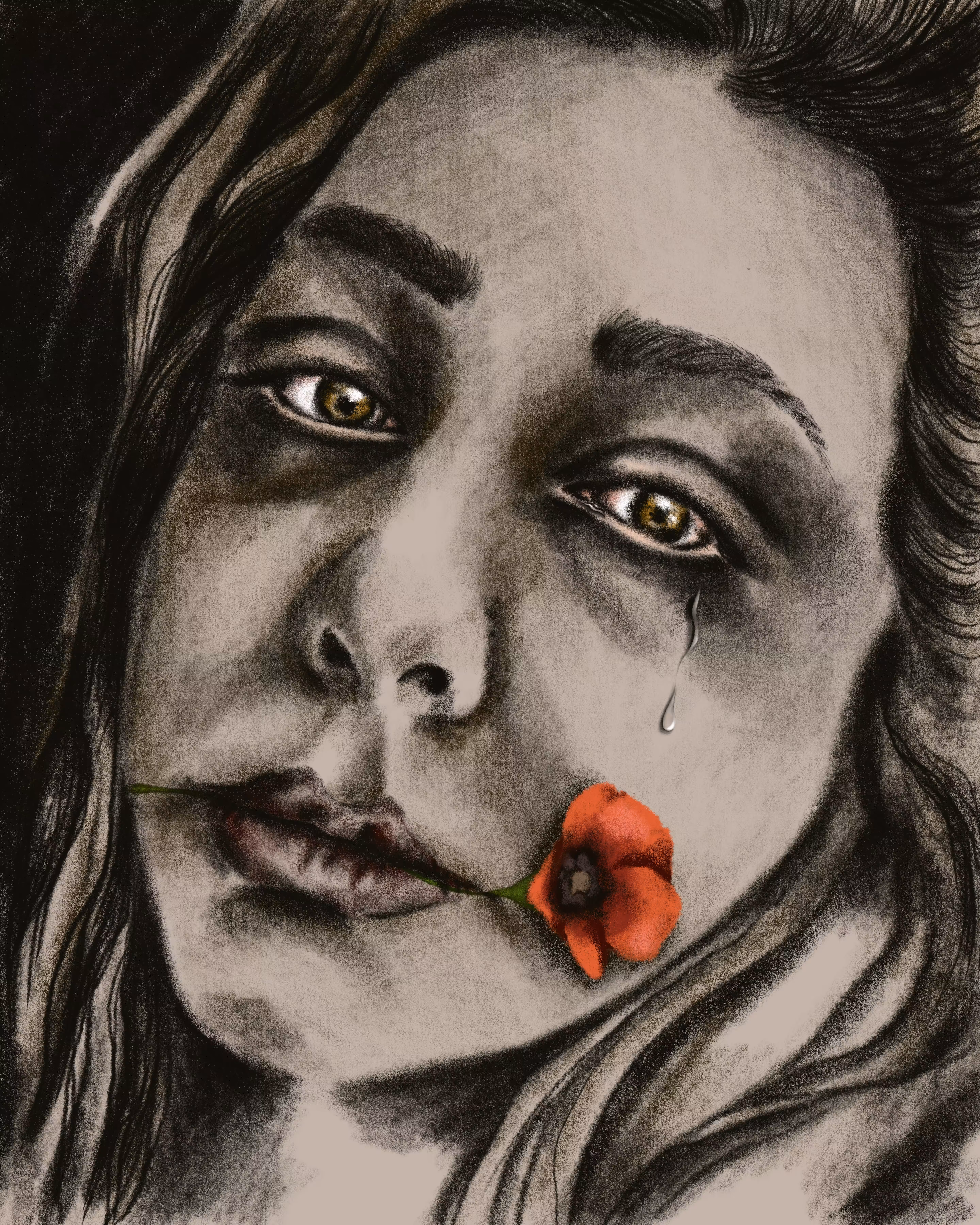 Drops of poppies 