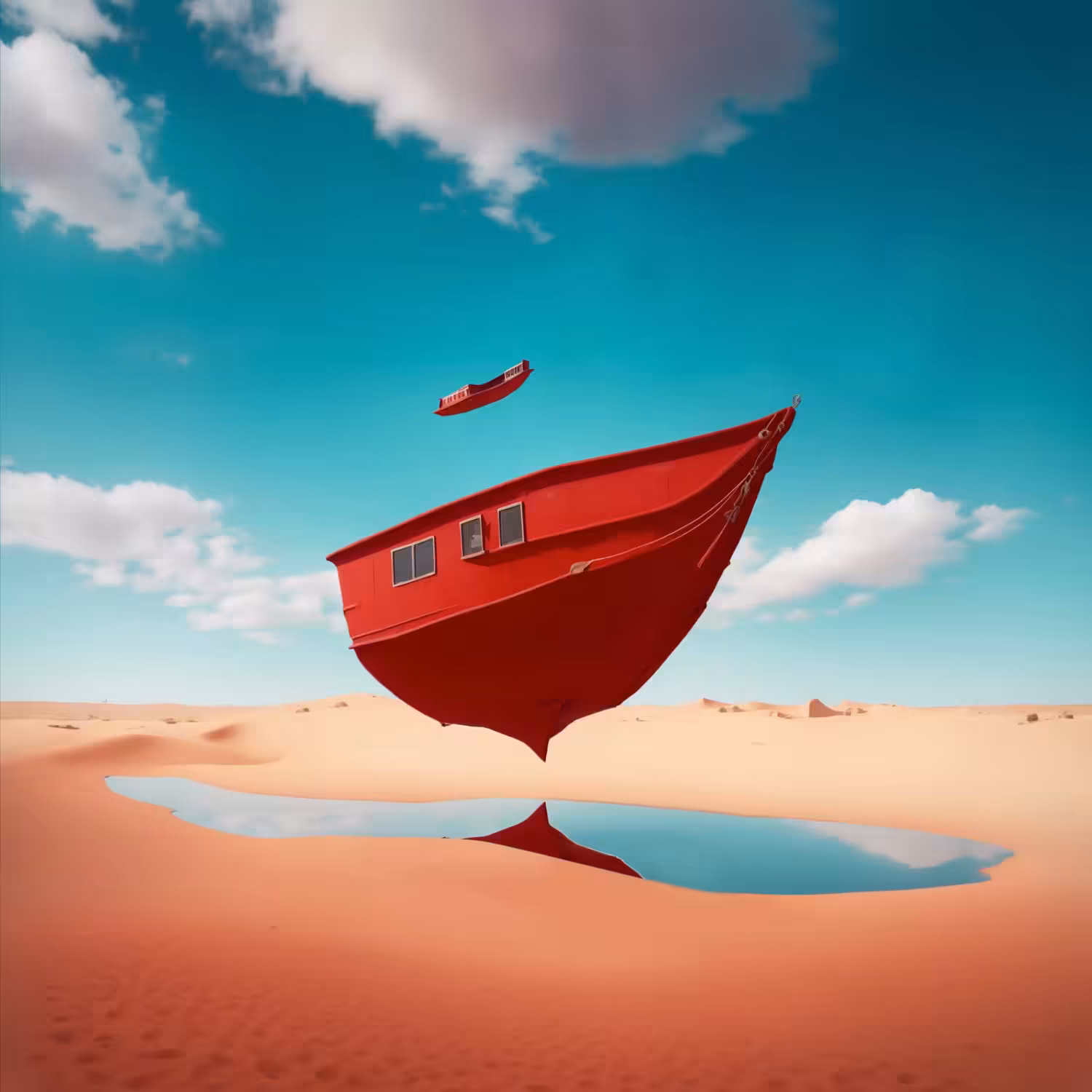Single Red boat
