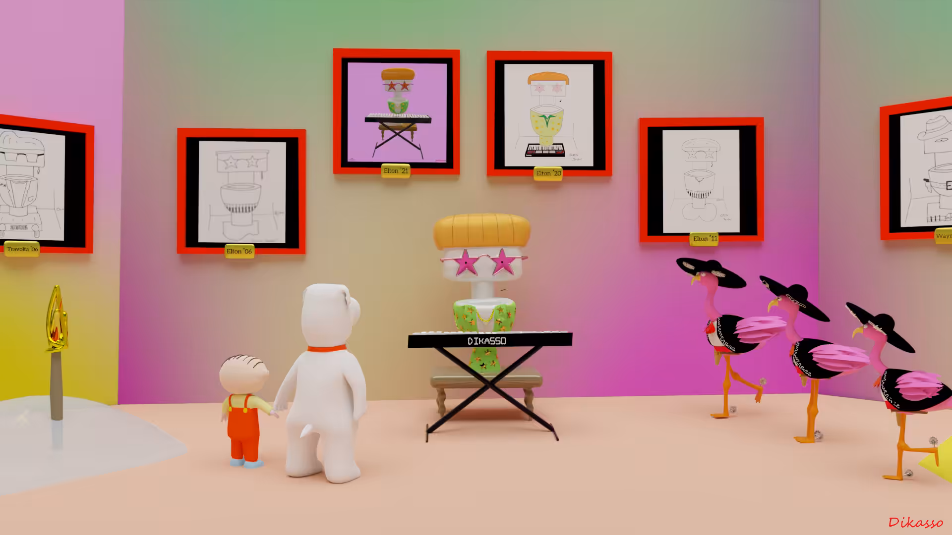 Dikasso's World Famous Johns Gallery - Elton John