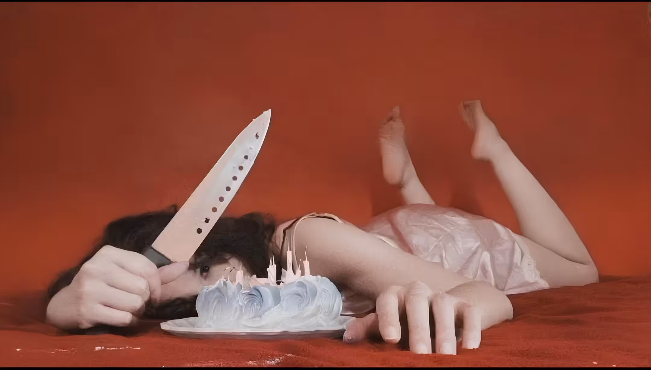 birthday girl with a knife
