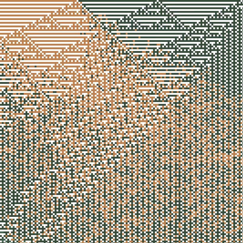 Colored Elementary Cellular Automaton #21