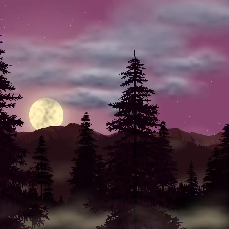 Moonlit Mountains #58