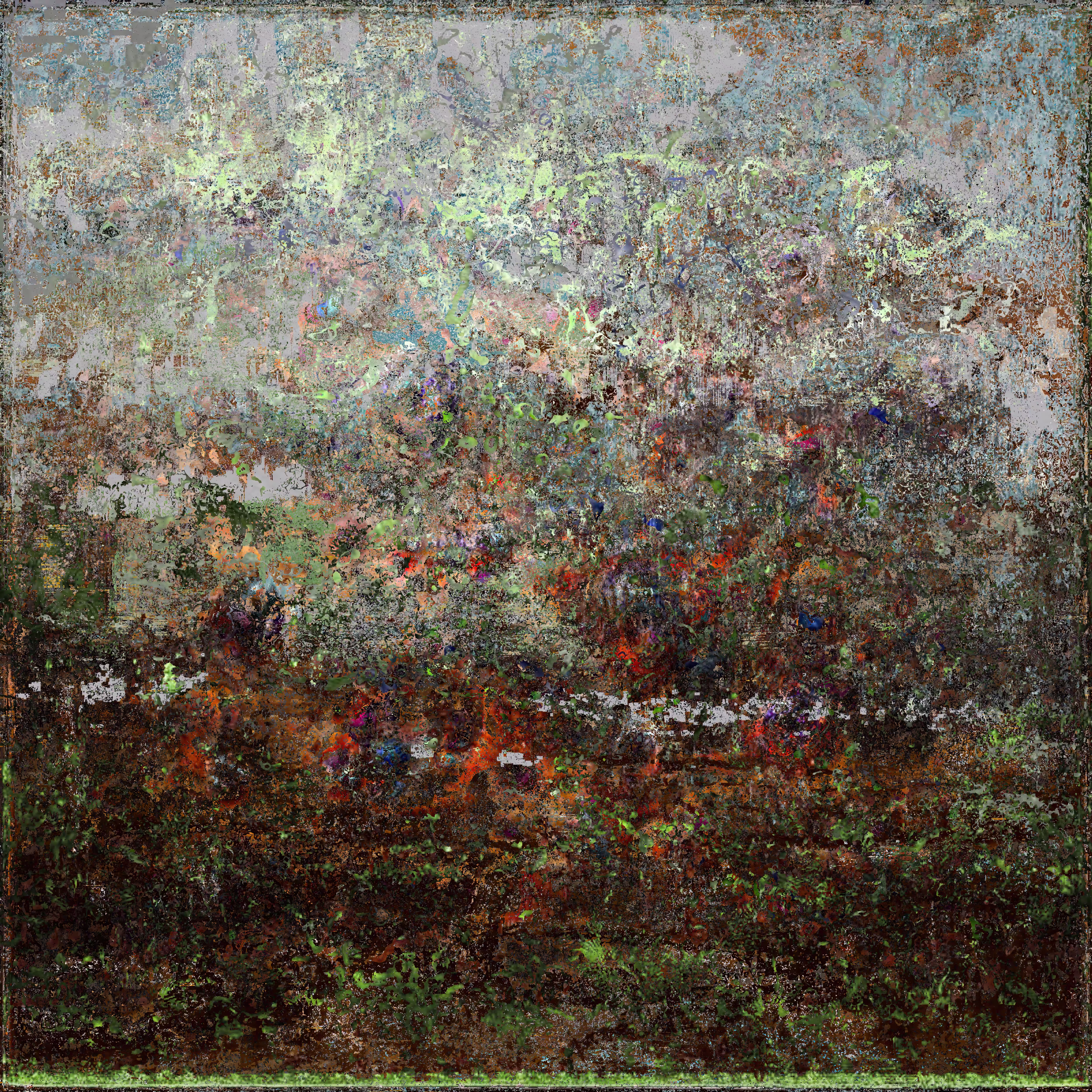 The looking outside bushes and trees