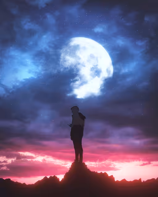 Moon is my only companion
