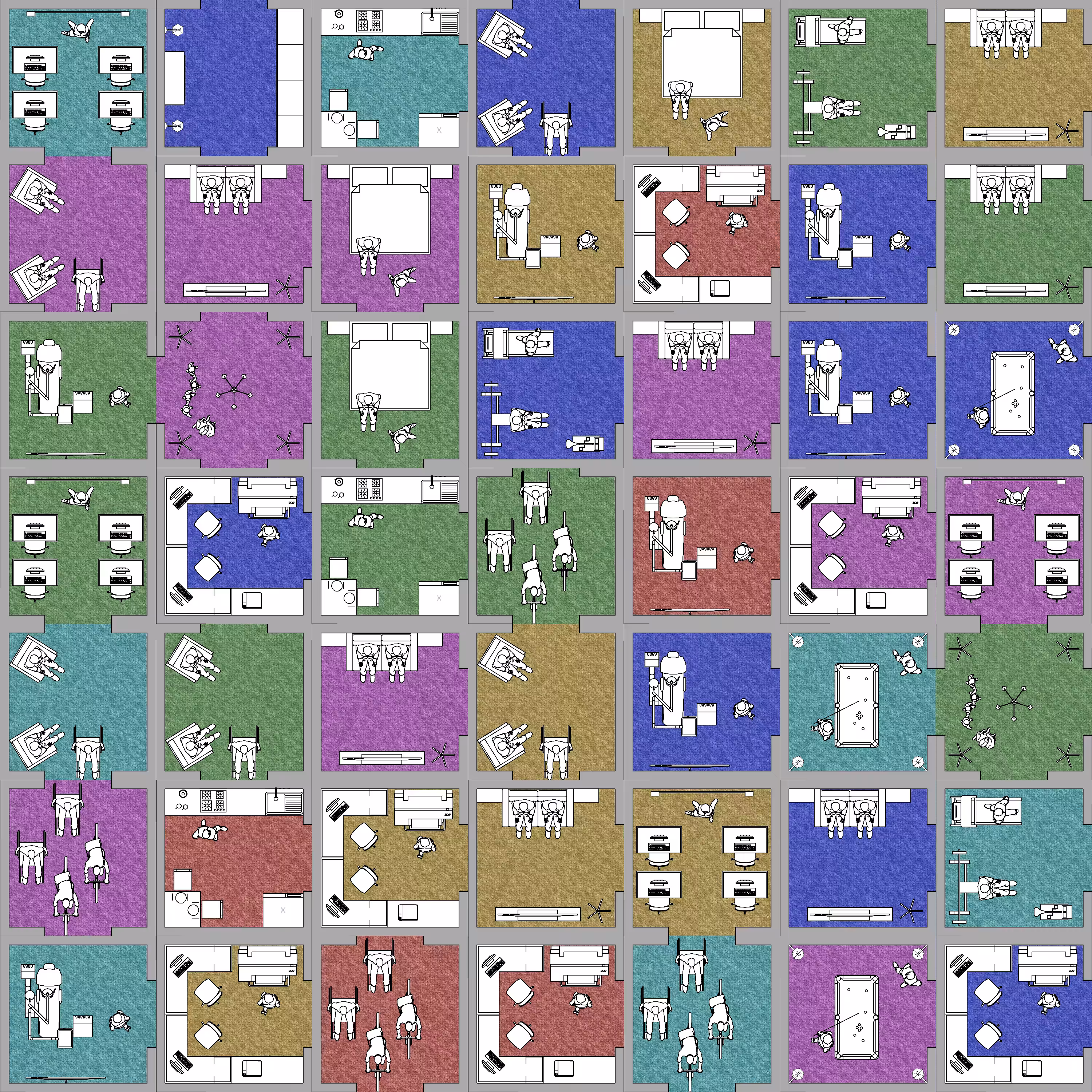 Harlequin block building #28