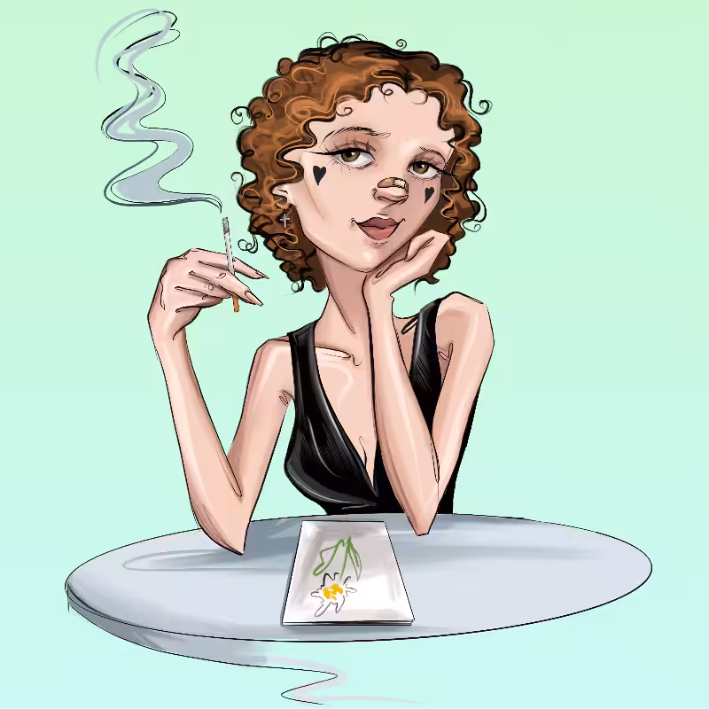 Girl at the table #54