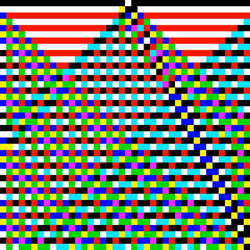RGB Elementary Cellular Automaton #27