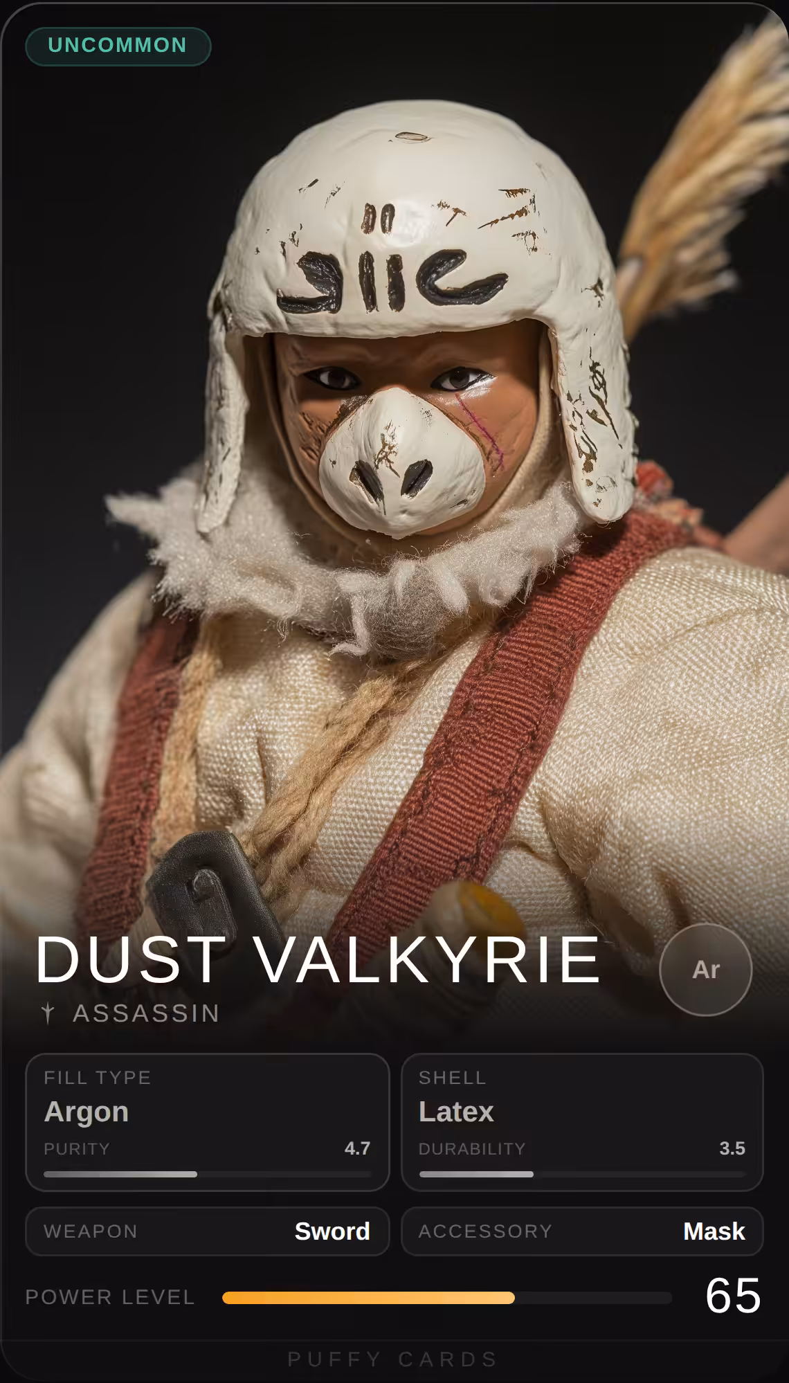 Puffy Cards: Dust Valkyrie