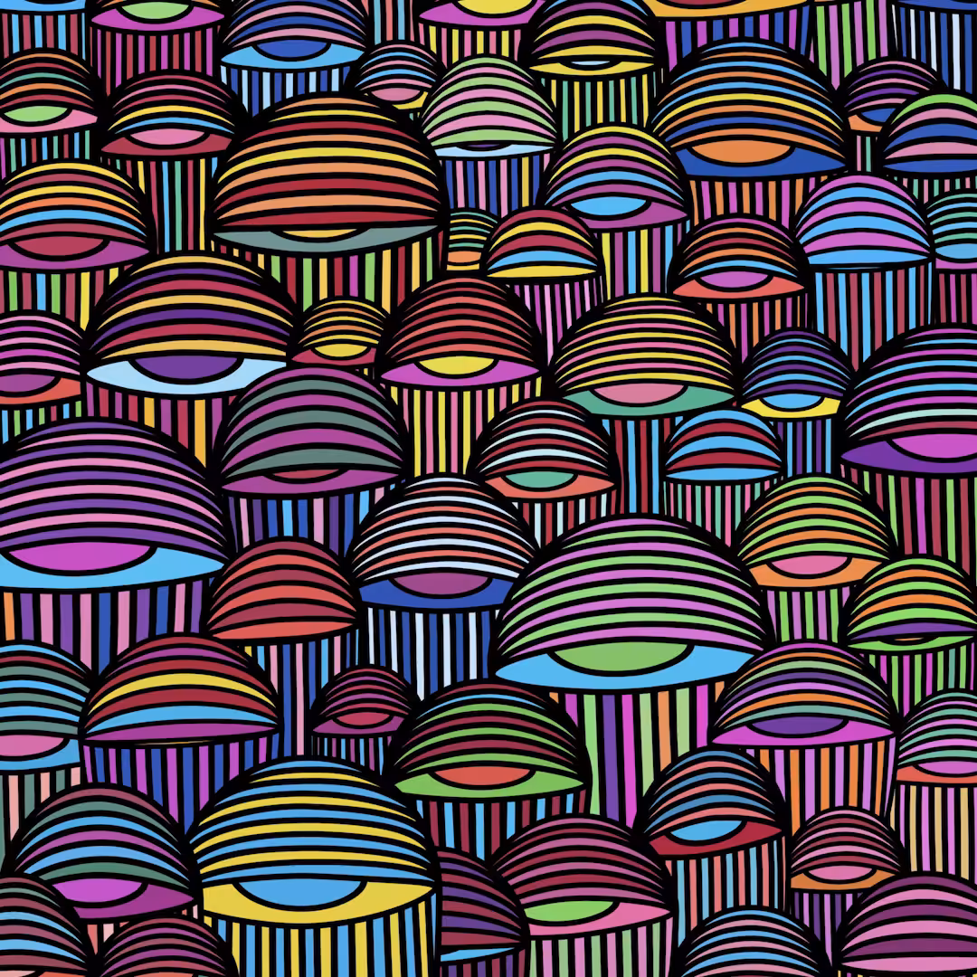 Multi-Colored Eyeball Blink Mob