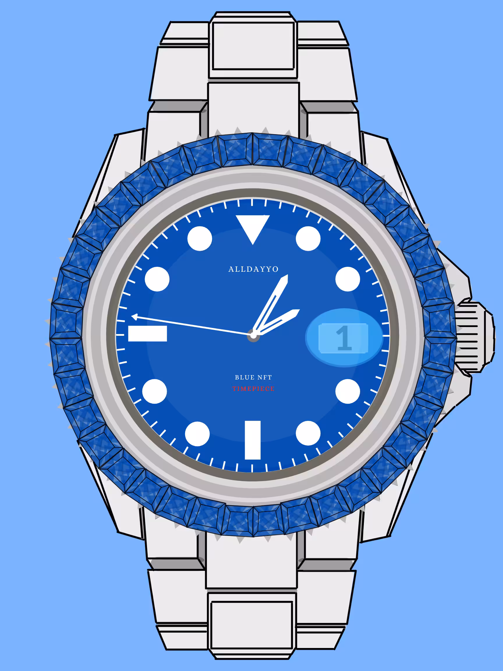 Alldayyo Blue Timepiece