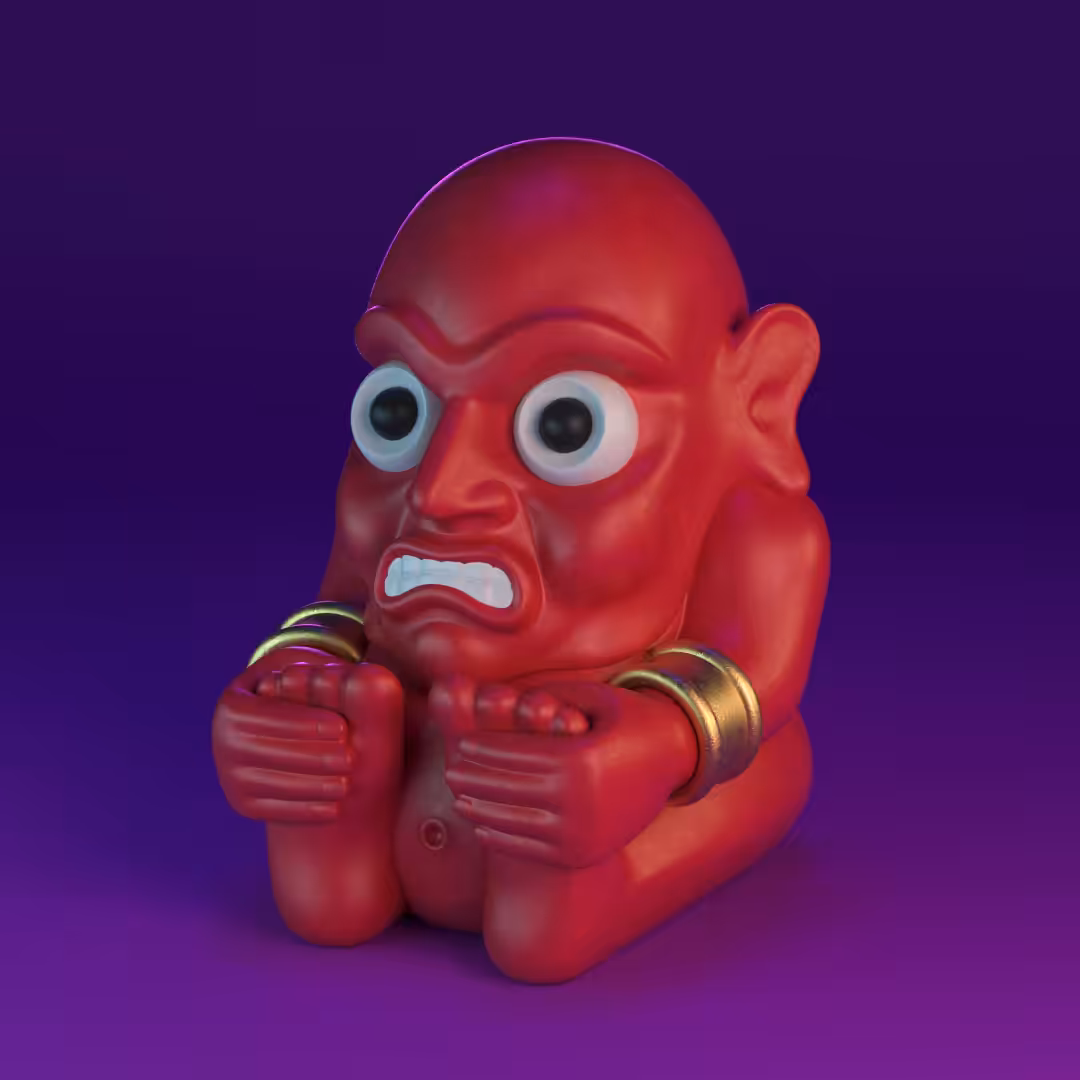 Ugly Little Man Grabbing His Feet (v.1)