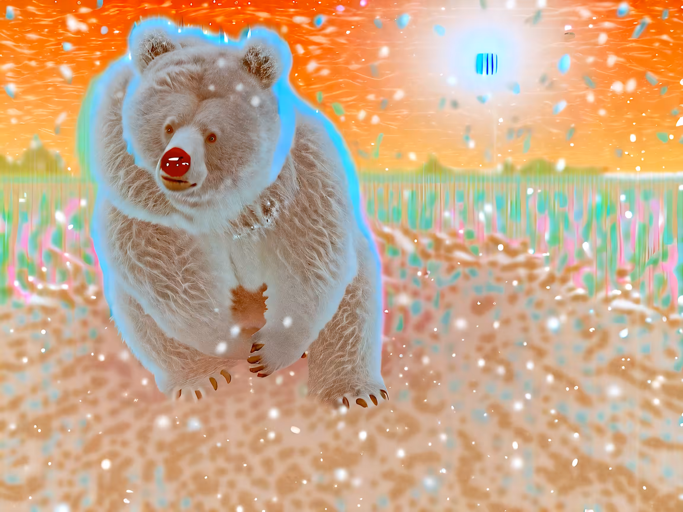 White Bear in the Snow