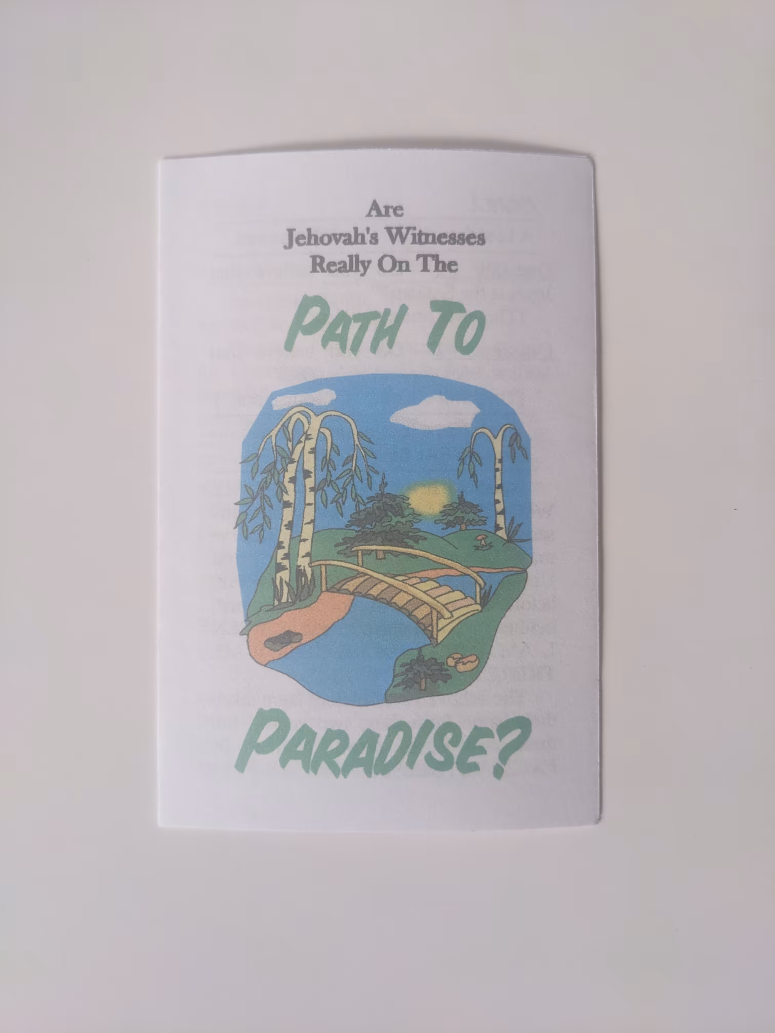 Subway Jesus Pamphlets: Are Jehovah's Witnesses Really On The Path To Paradise?
