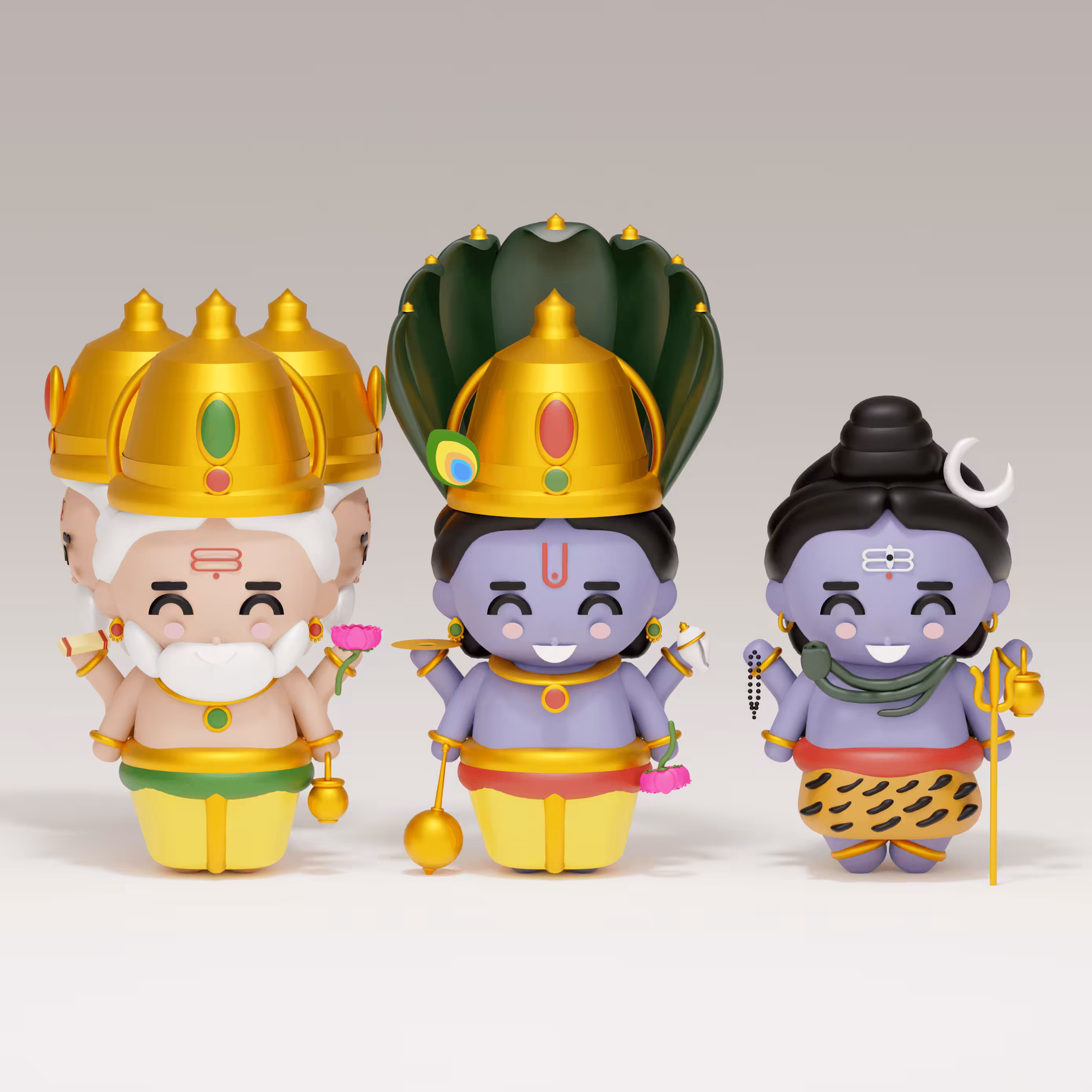 The Trimurti (Lord Brahma, Lord Vishnu and Lord Shiva) #18